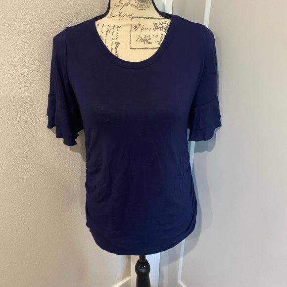 Planet Motherhood - Maternity Stretchy & Soft Navy Blue Women's Top Small EUC - Picture 1 of 3